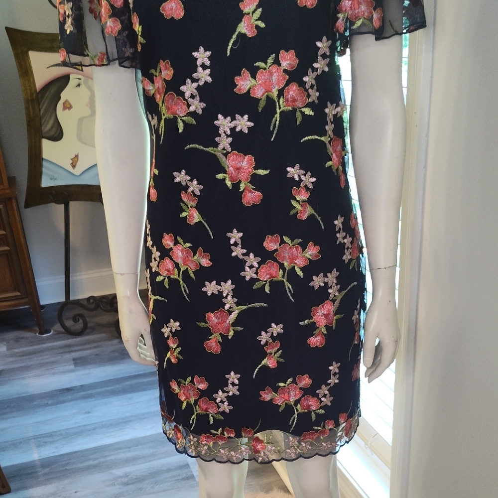 Jessica Howard Orange Flutter Sleeve Sheath Dress for Wedding Guest - Picture 4 of 13